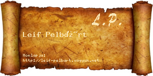 Leif Pelbárt névjegykártya